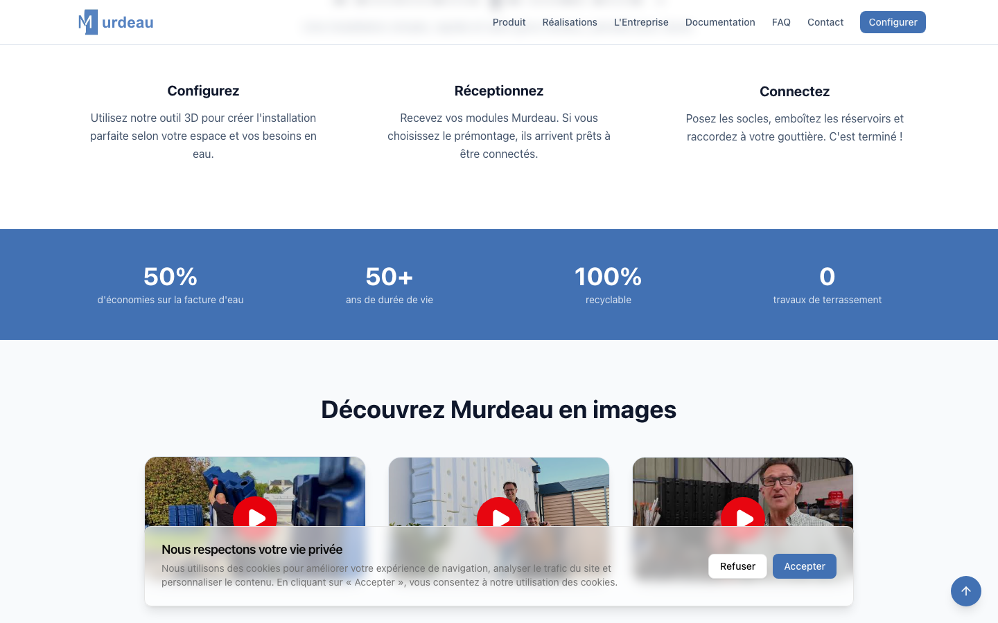 Back-office Murdeau, vue d'ensemble des commandes, de l'inventaire et des indicateurs d'activité